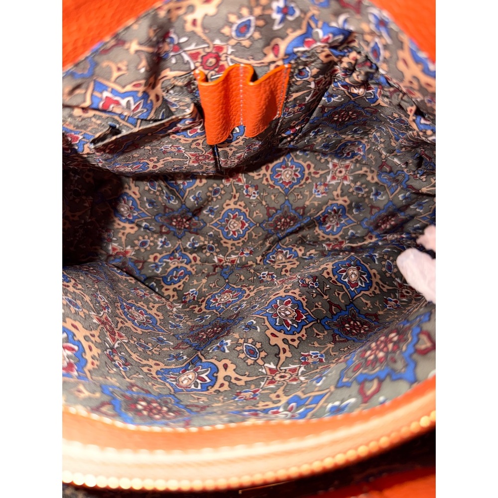 Maxx New York Burnt Orange Pebbled Leather Shoulder Bag Hobo Front Pocket NWT - Picture 8 of 12